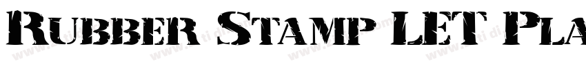 Rubber Stamp LET Pla字体转换